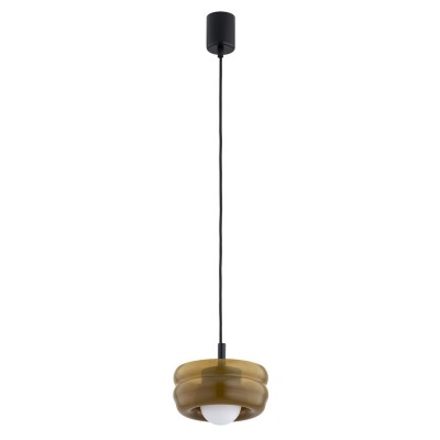 Pendul modern, Living, Hol, Scara, Sticla, Chihlimbar, TEVO 