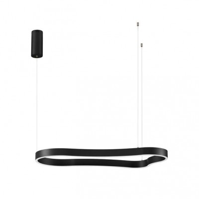 Lustra LED suspendata design modern DUSSA negru, 90x45cm