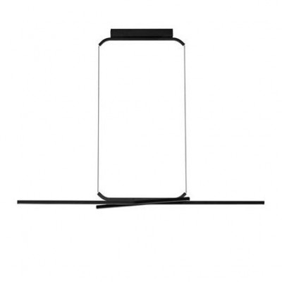 Lustra suspendata LED CCT design modern AKRO negru