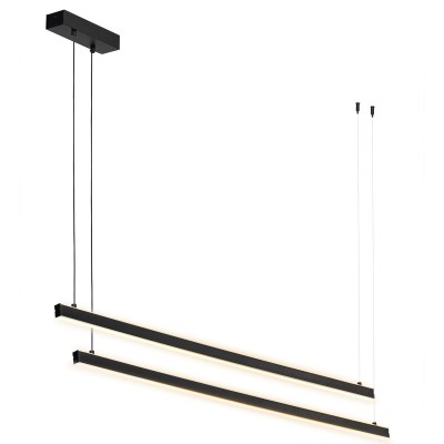 Lustra suspendata LED, Otel, Negru, MIAMI